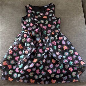 TRULY Black and Pink Fit and Flare Dress for Weddings